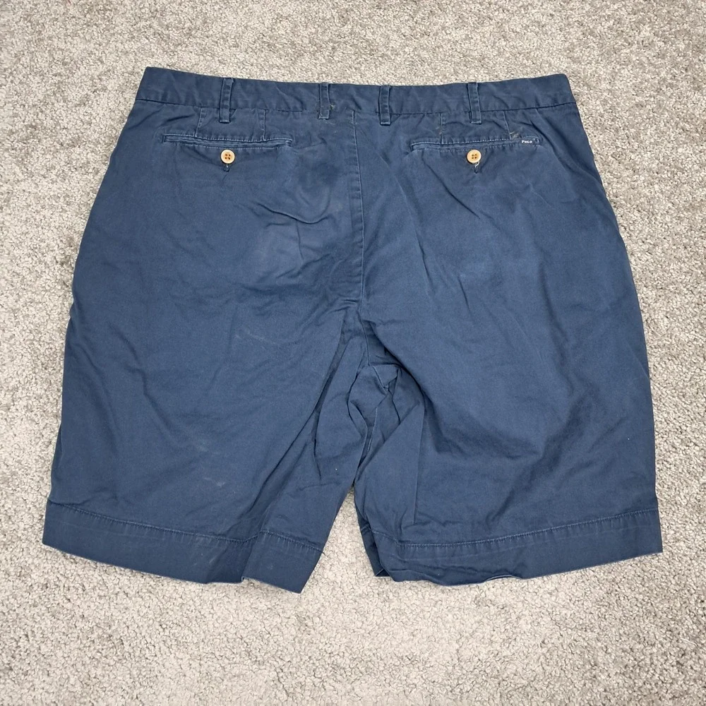 Polo Ralph Lauren Mens Stretch Classic Fit Chino Shorts Navy Blue Size 36